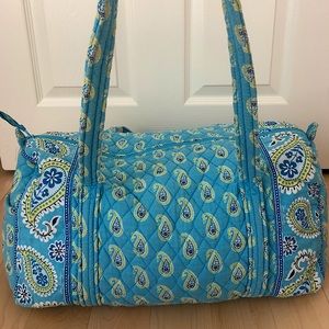 Vera Bradley Turquoise + Green Paisley Duffle Bag